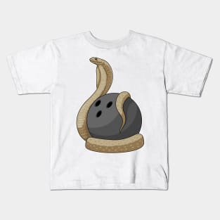 Snake Bowling Bowling ball Kids T-Shirt